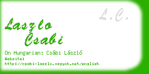 laszlo csabi business card